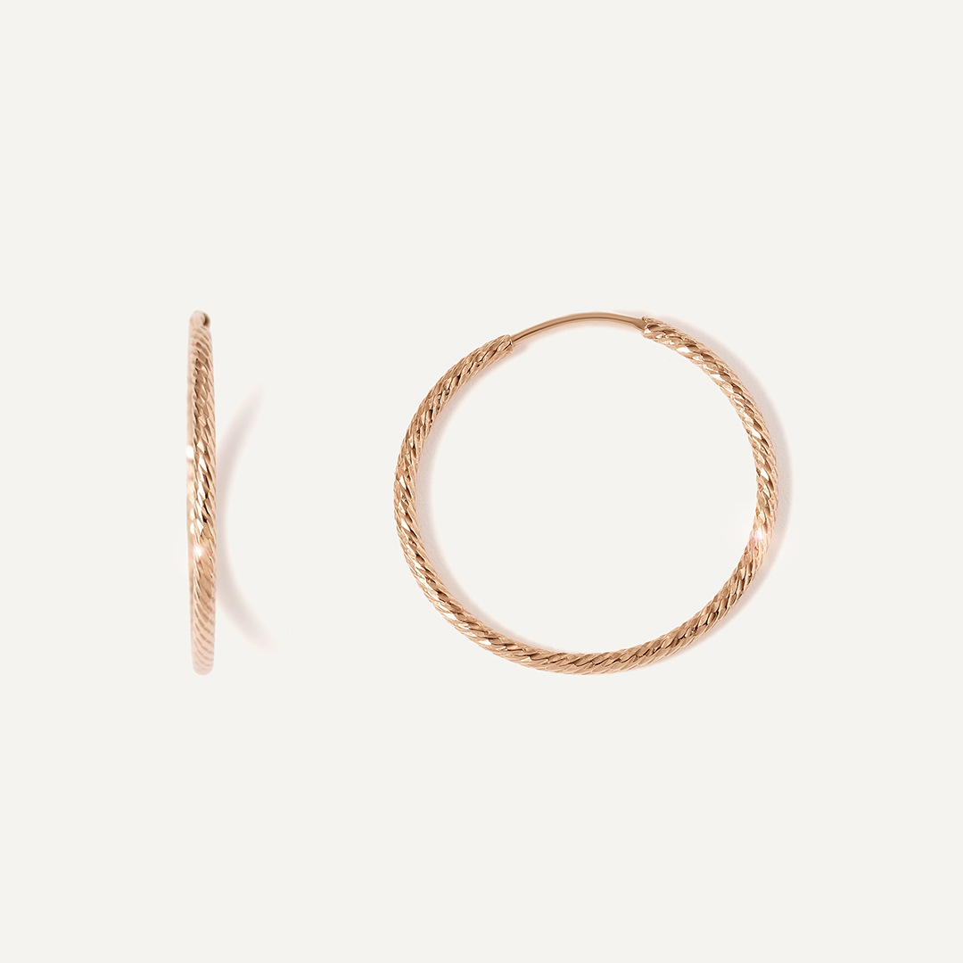 Серьги-конго из золота