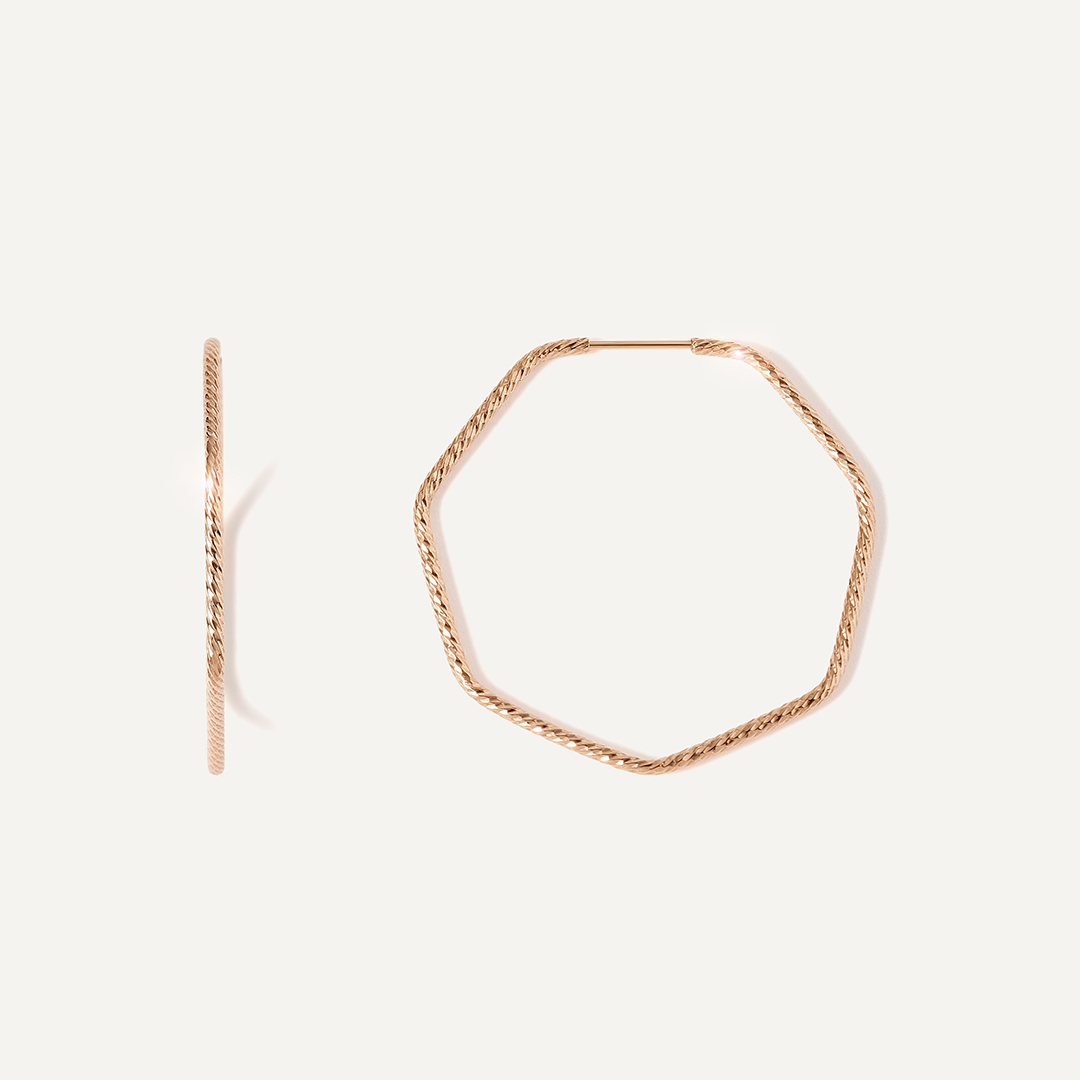 Серьги-конго из золота