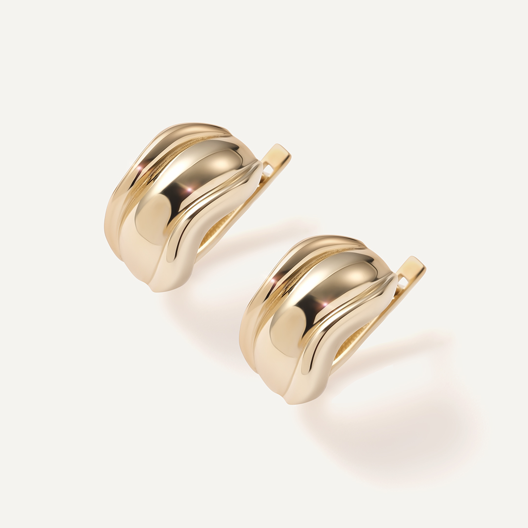 Серьги из желтого золота