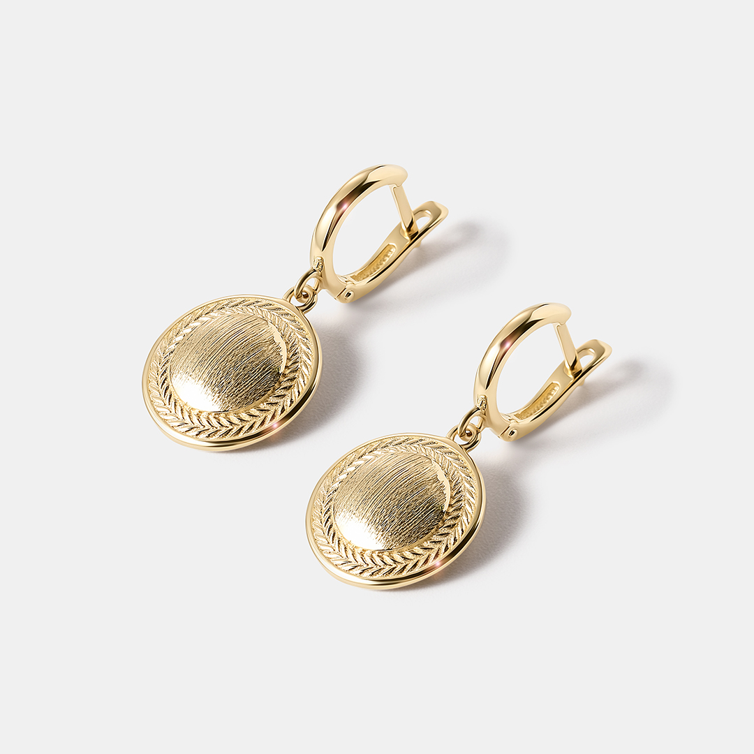 Серьги из желтого золота