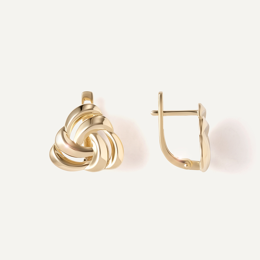 Серьги из желого золота