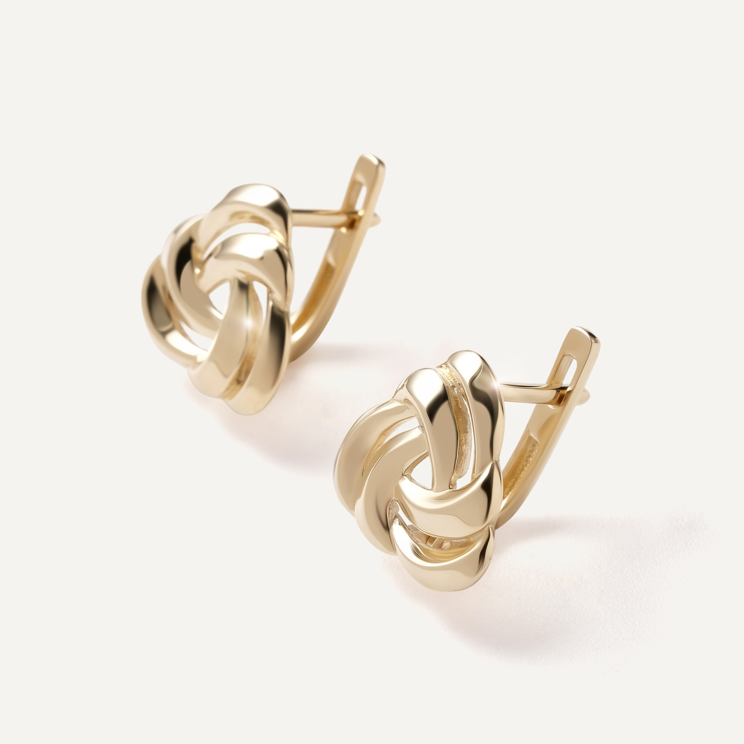 Серьги из желого золота