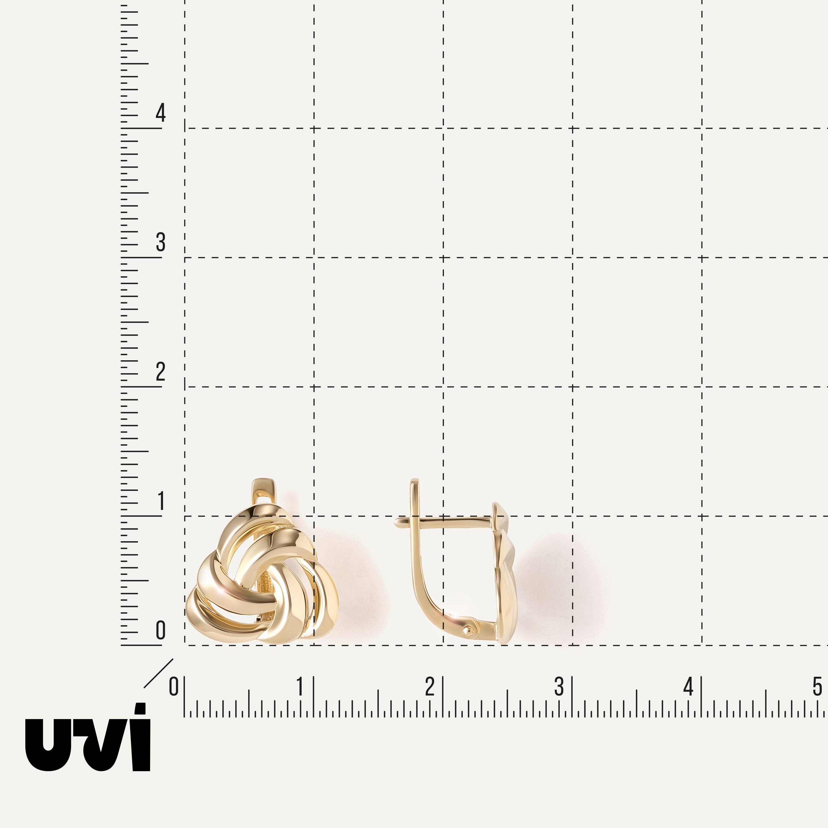 Серьги из желого золота