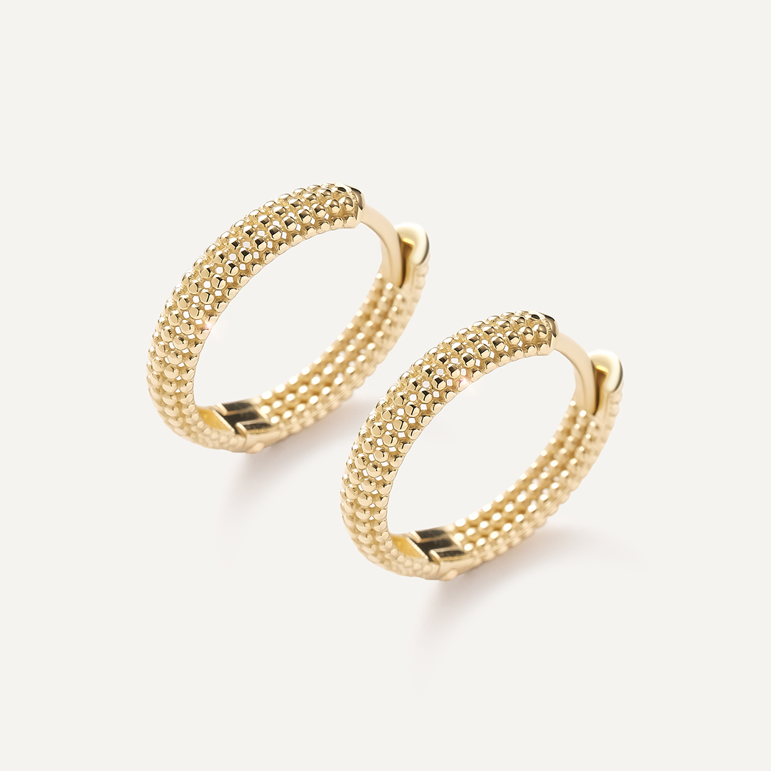 Серьги-конго из желтого золота