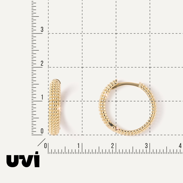 Серьги-конго из желтого золота