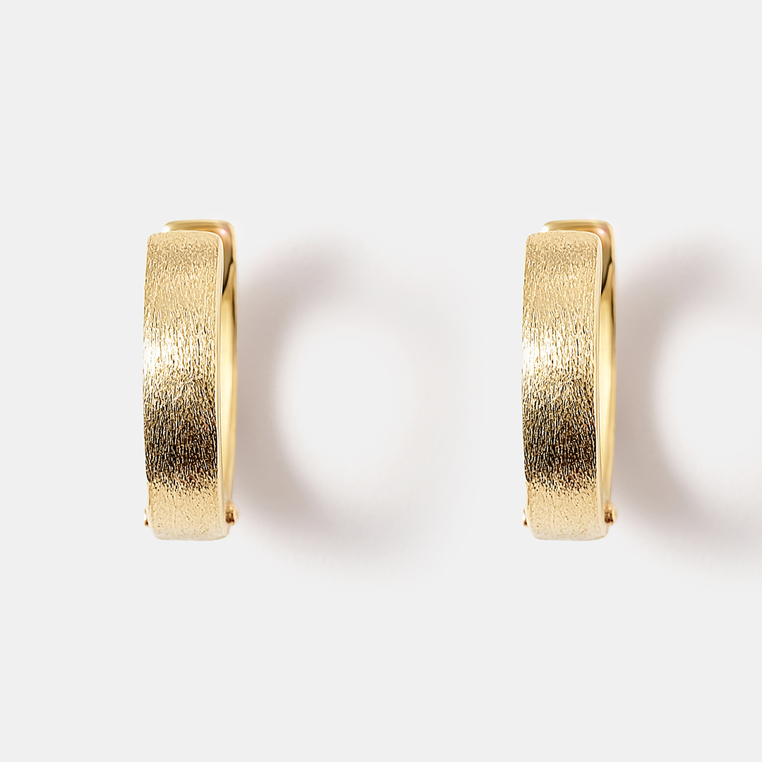 Серьги-конго из желтого золота