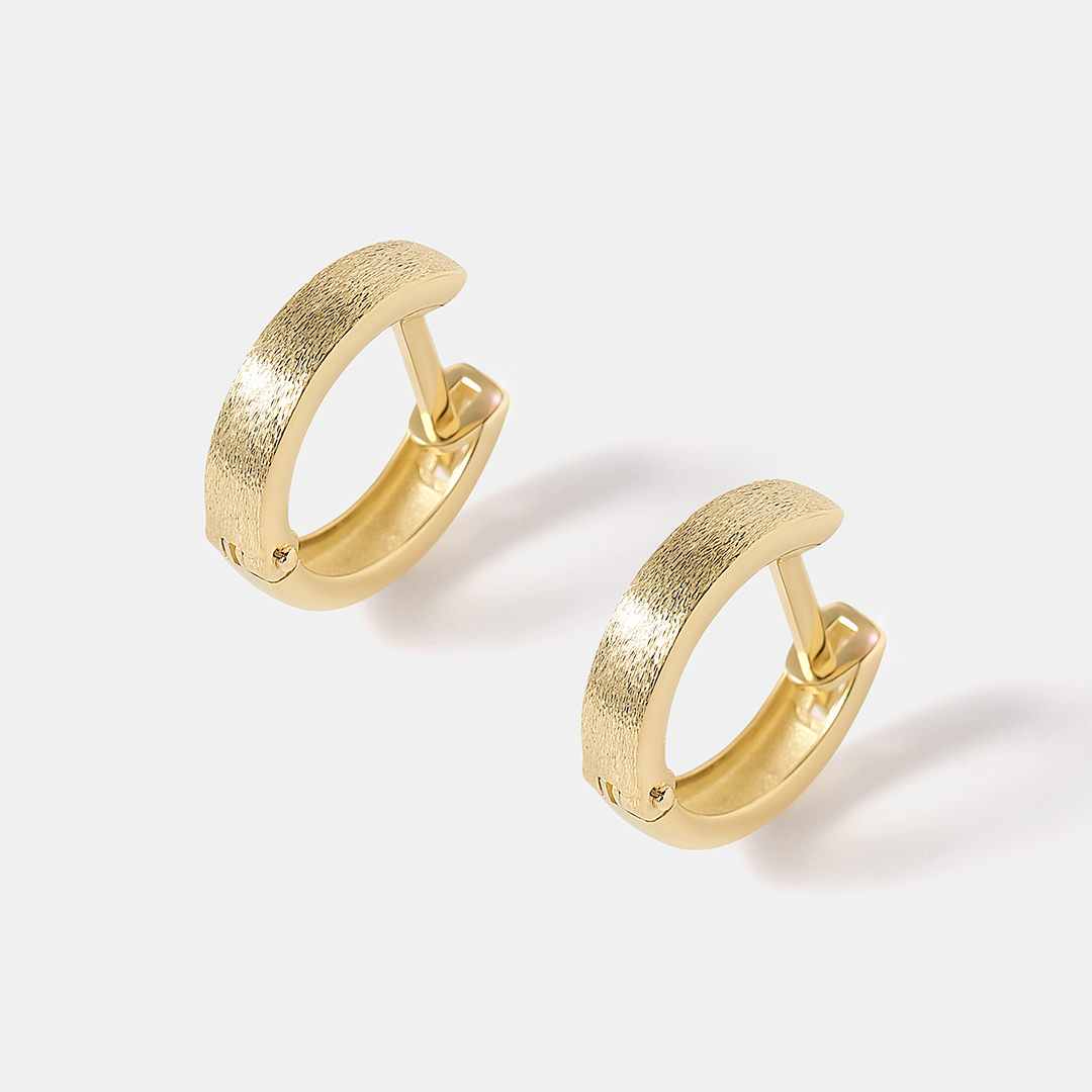 Серьги-конго из желтого золота