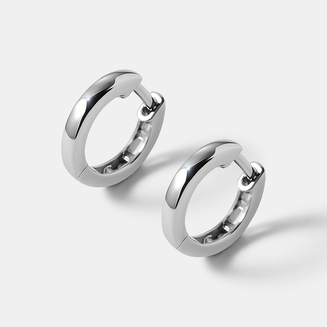 Серьги-конго из платины