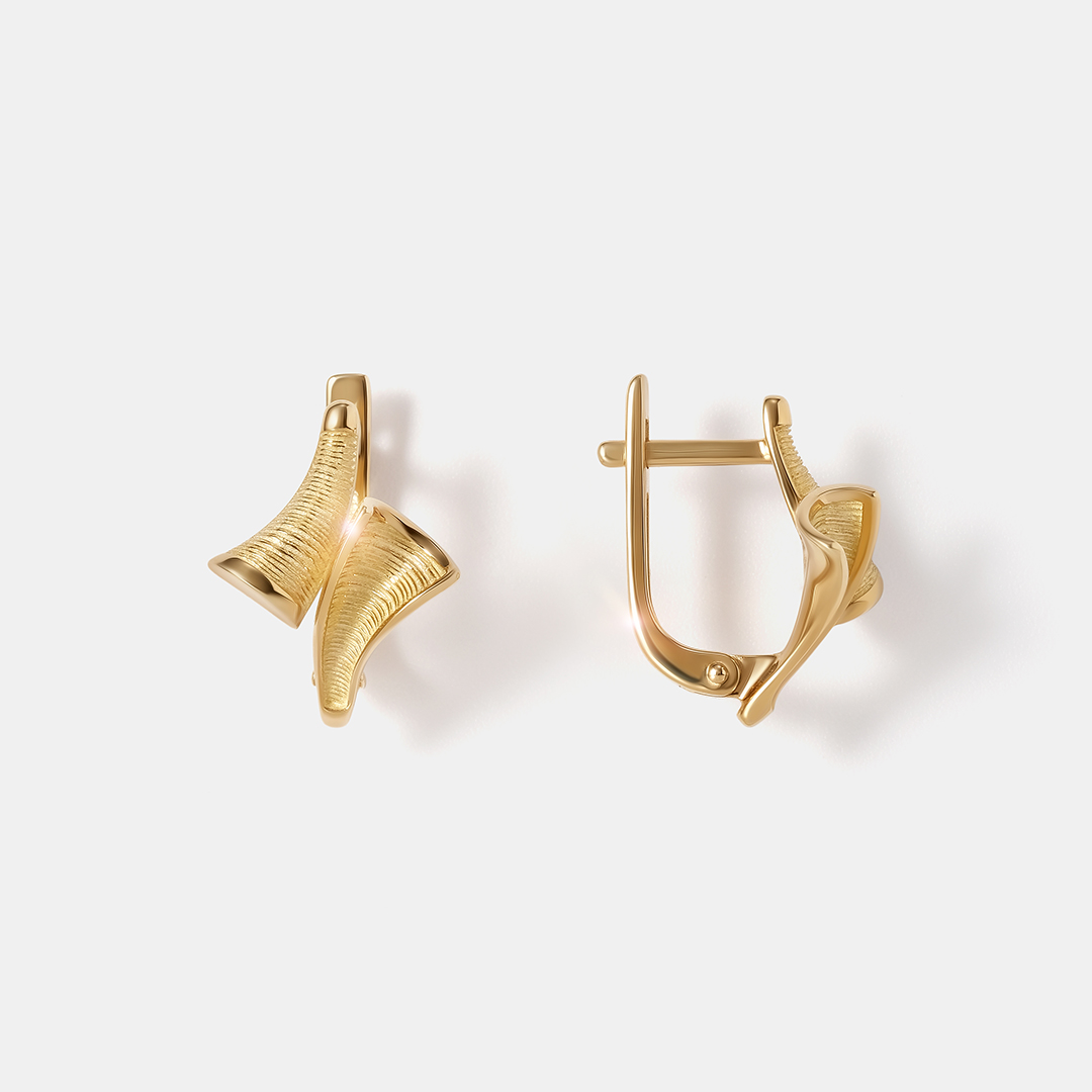 Серьги из желтого золота
