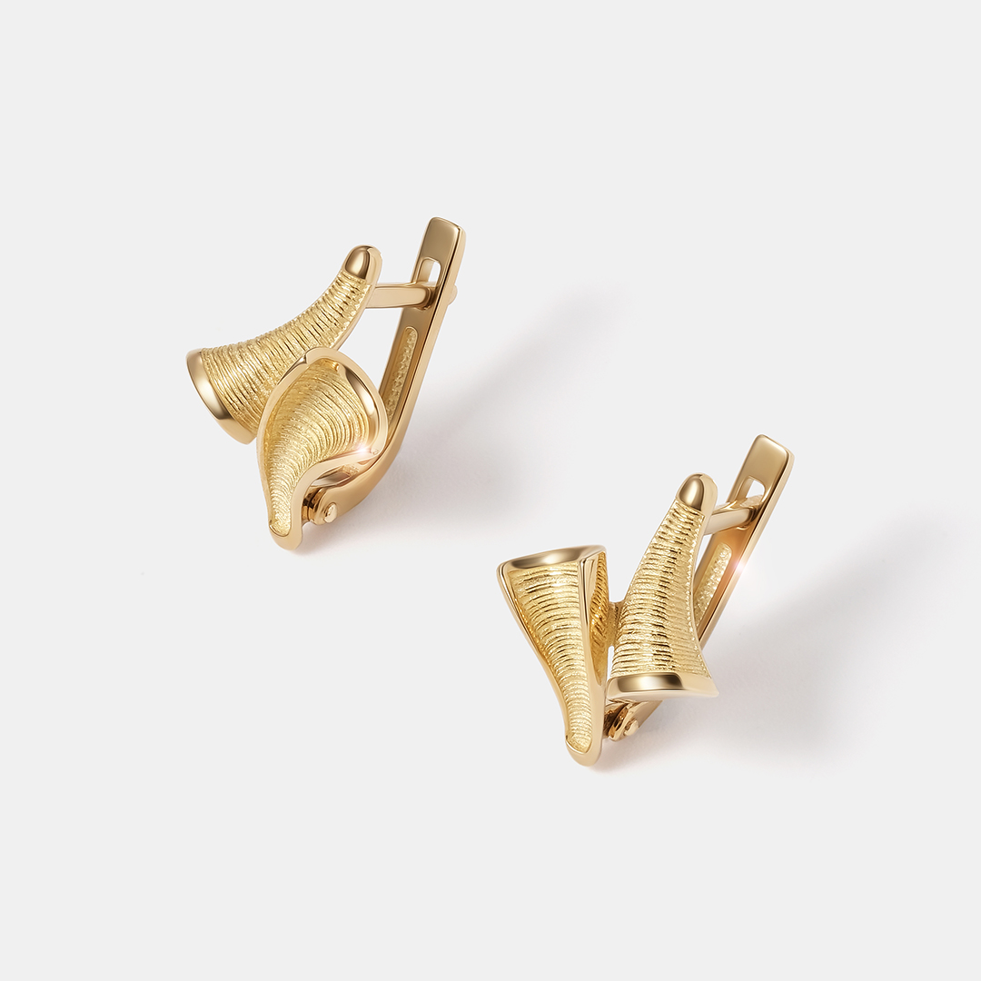 Серьги из желтого золота