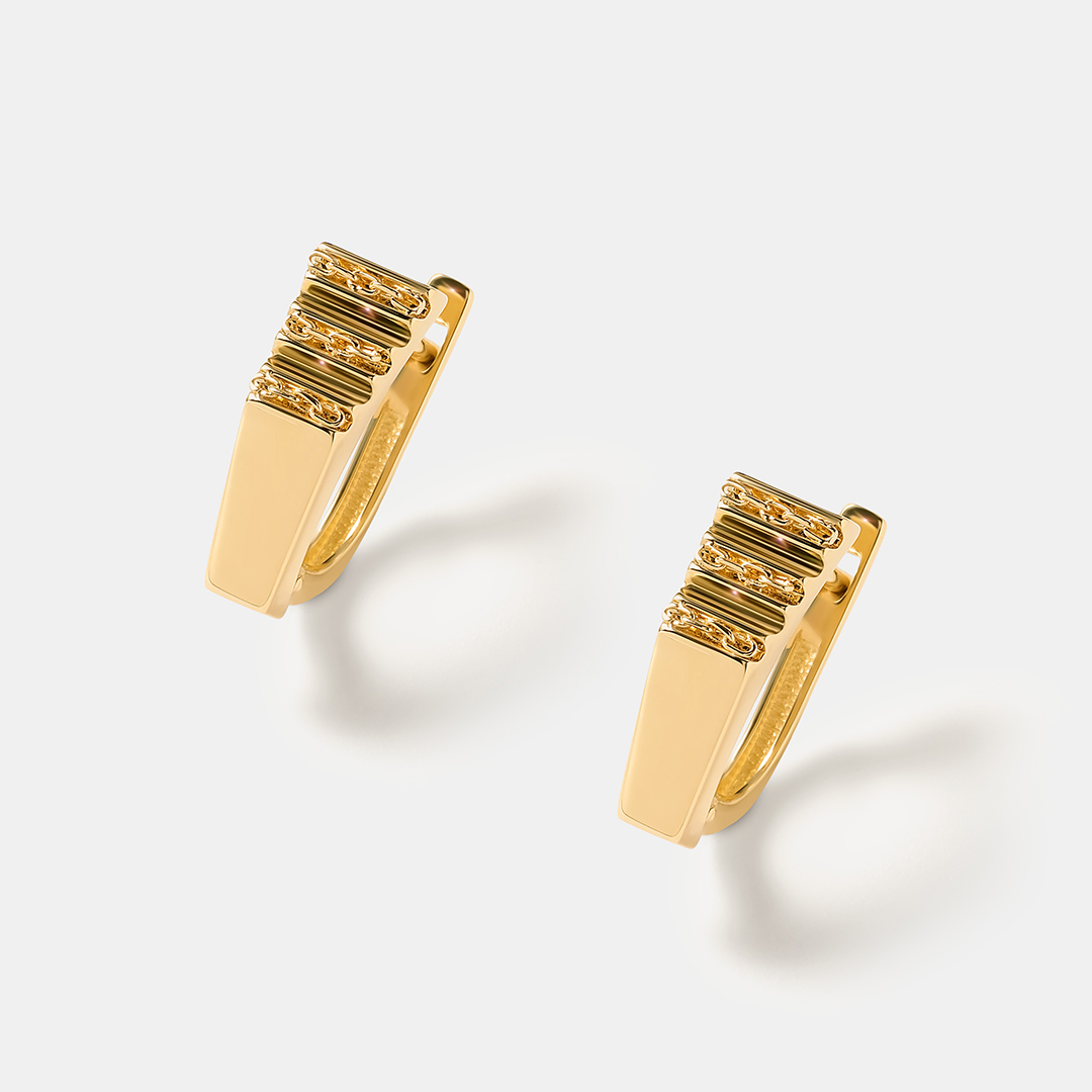 Серьги из желтого золота