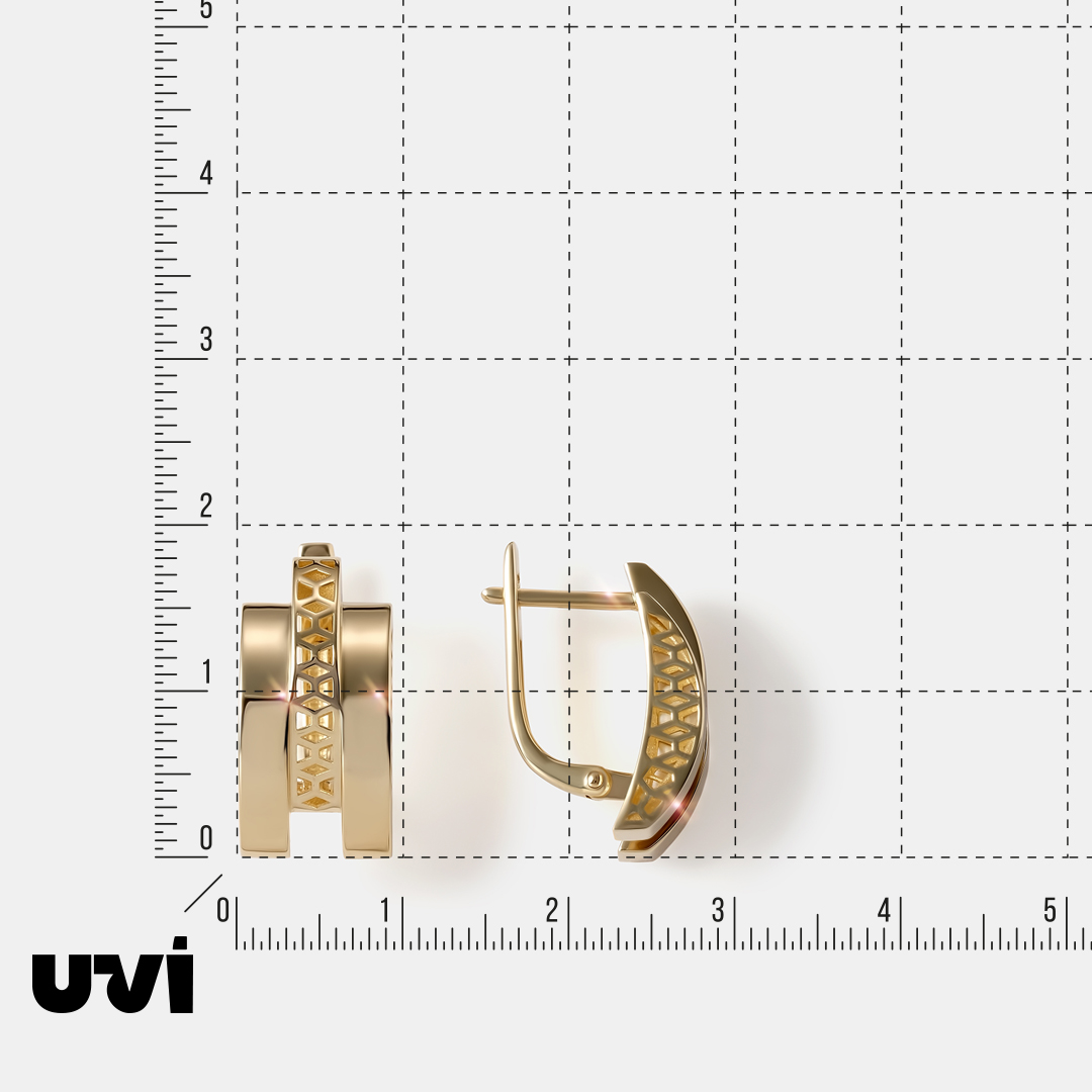 Серьги из желтого золота