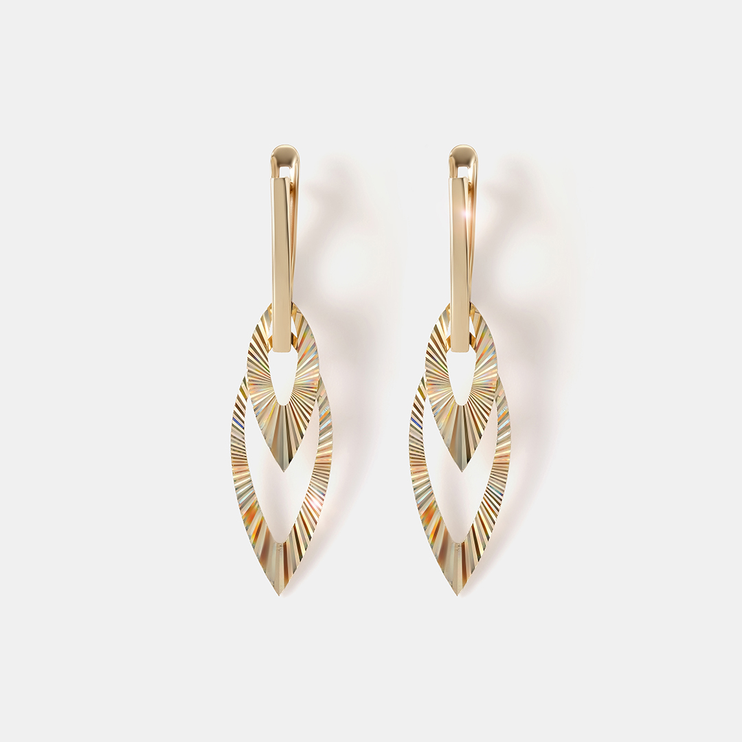 Серьги из желтого золота