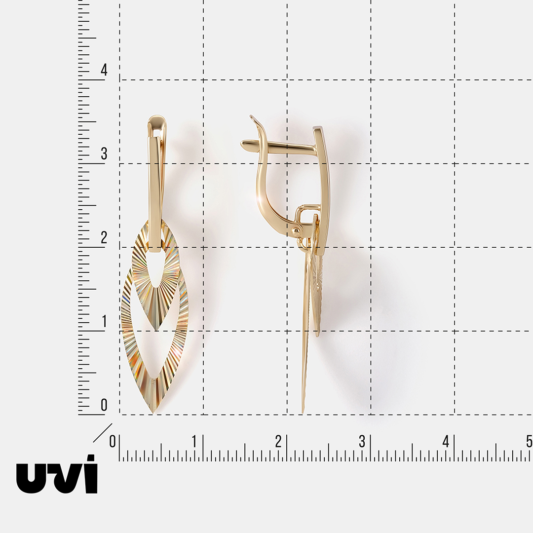 Серьги из желтого золота