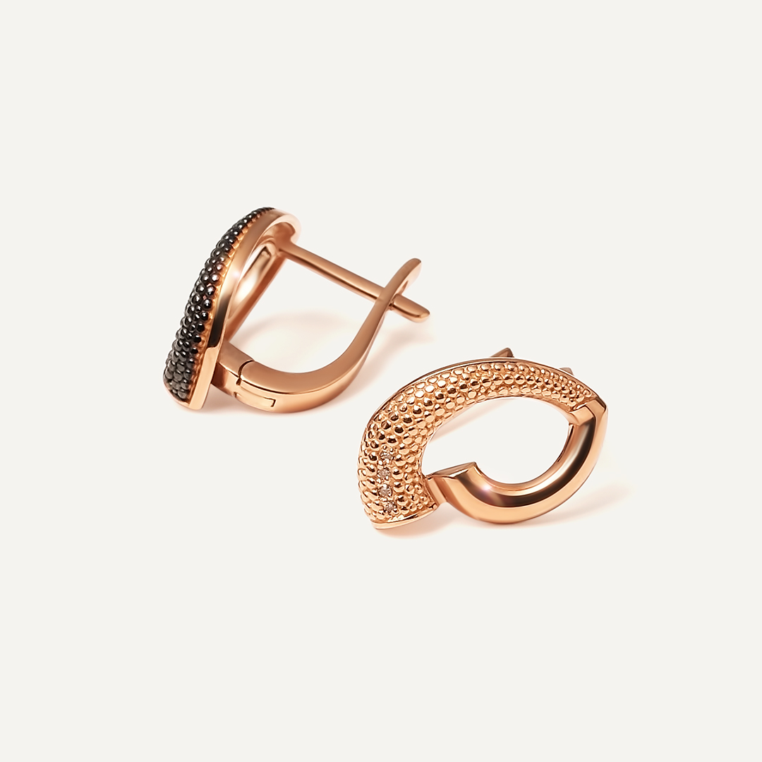 Серебряные серьги с бриллиантами