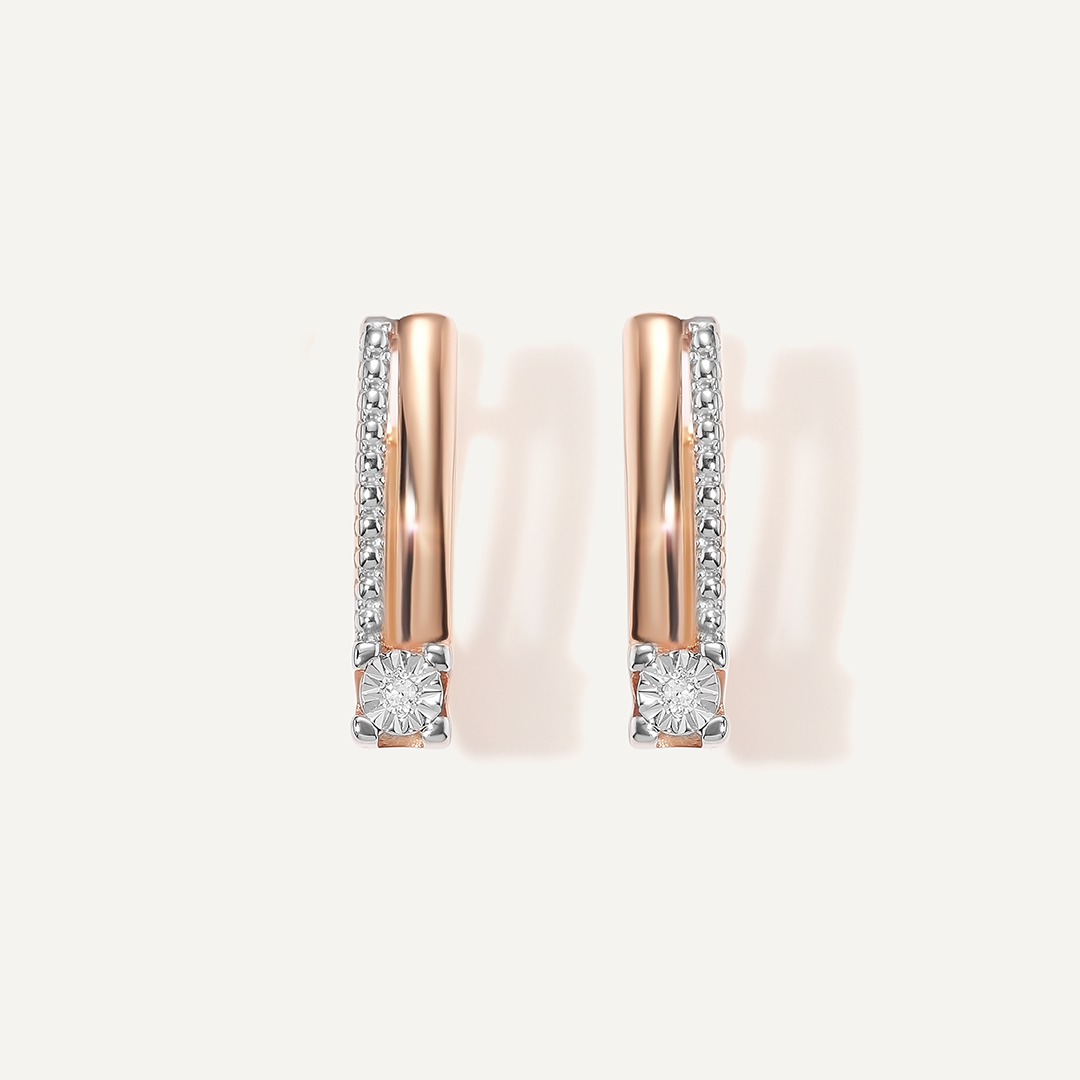 Серебряные серьги с бриллиантами