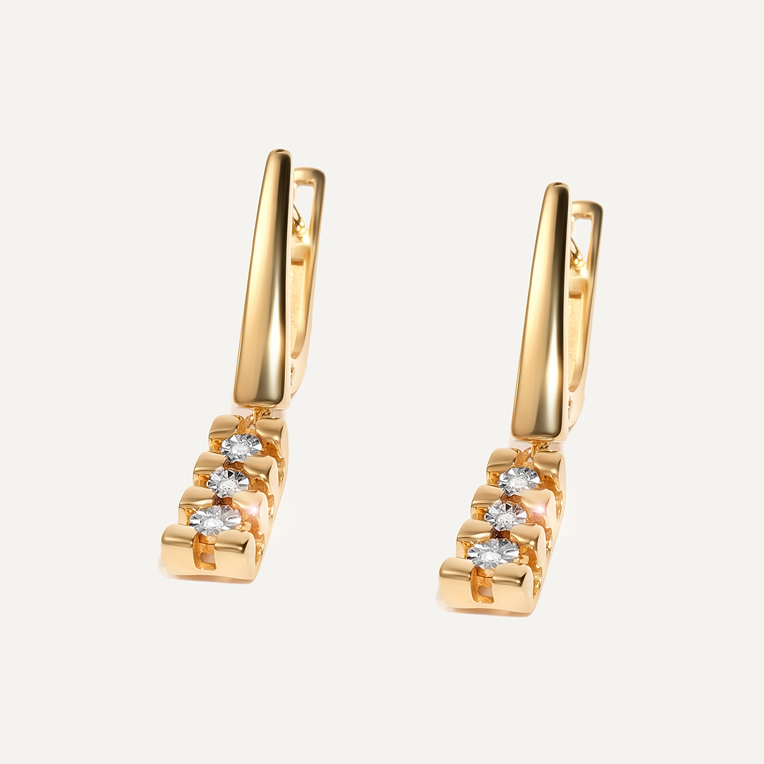 Серебряные серьги с бриллиантами