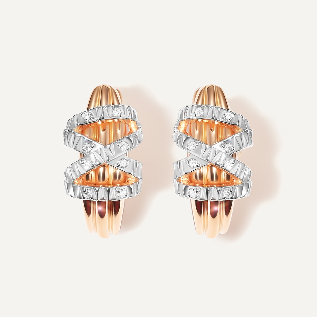 Серебряные серьги с бриллиантами