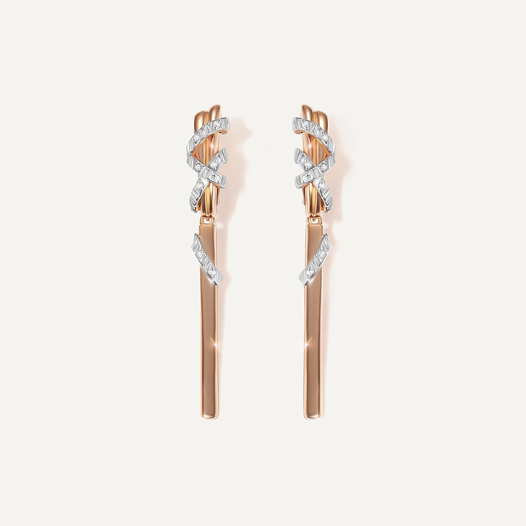 Серебряные серьги с бриллиантами