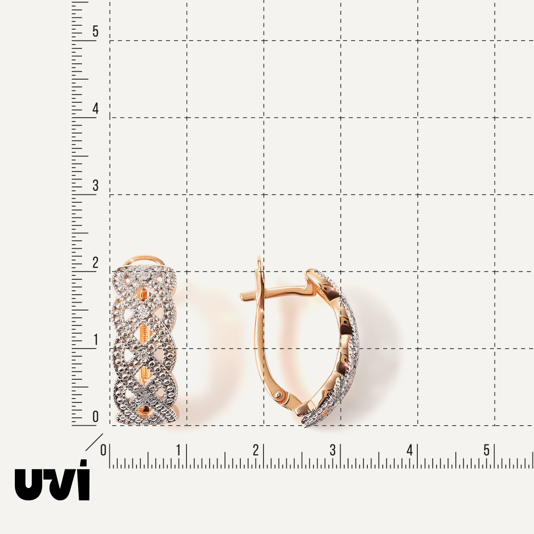 Серебряные серьги с бриллиантами