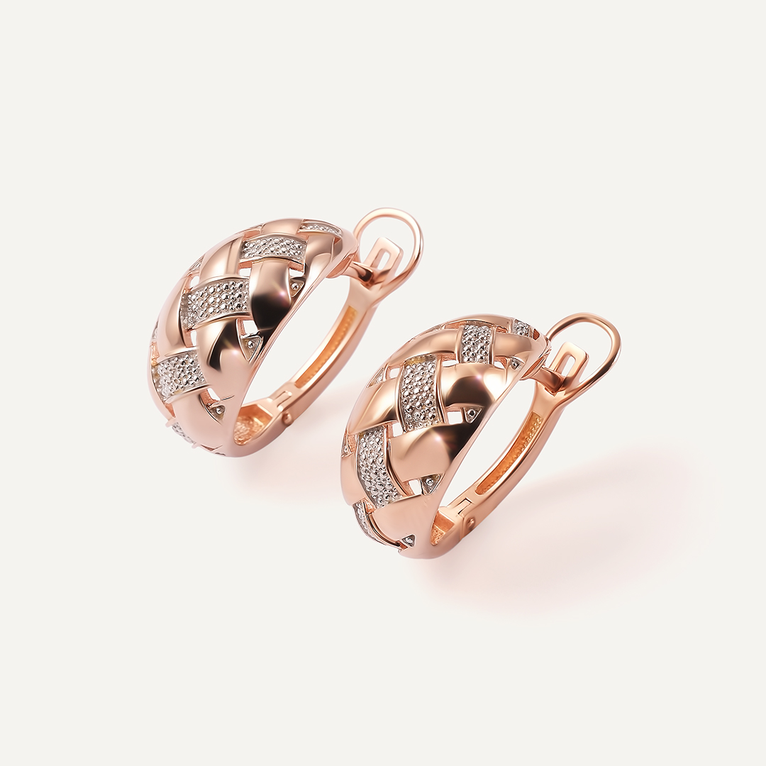 Серебряные серьги с бриллиантами