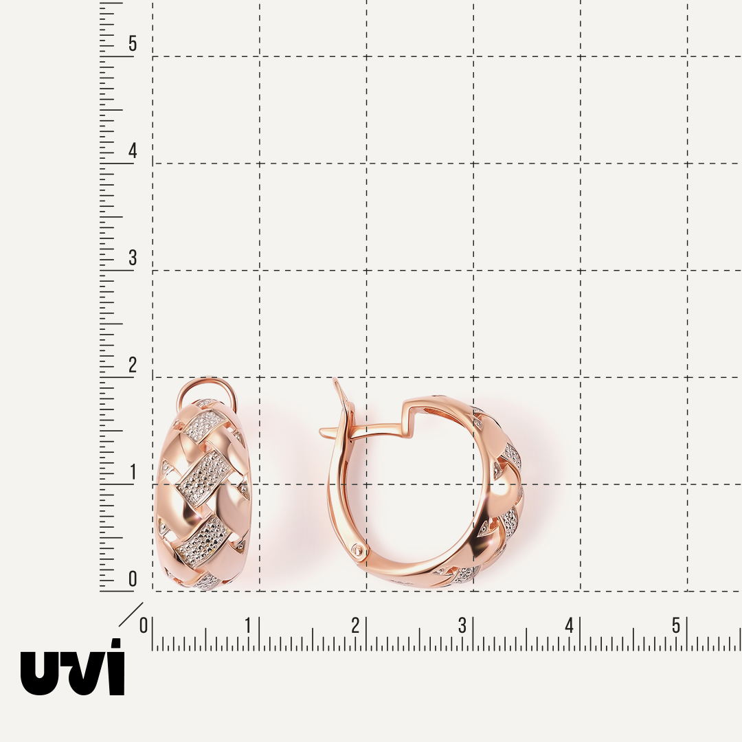 Серебряные серьги с бриллиантами