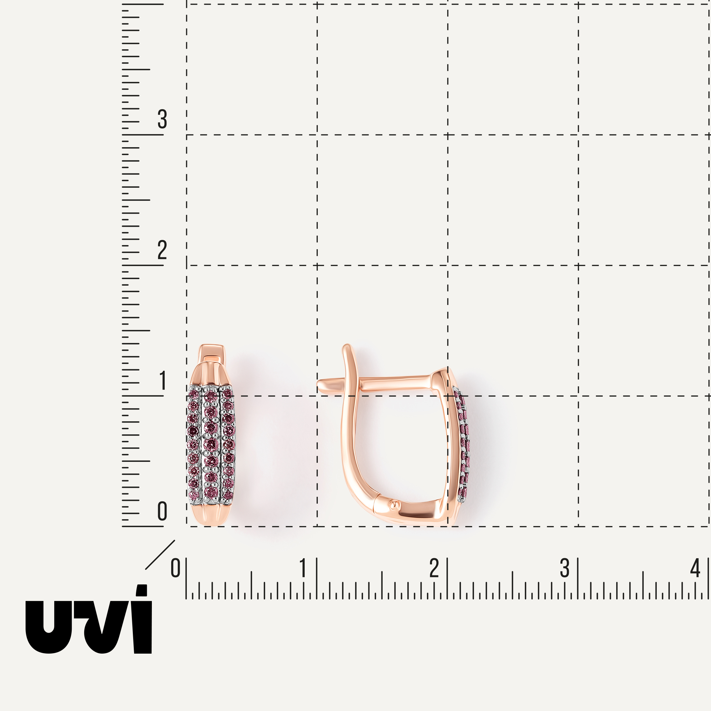 Серебряные серьги с розовыми бриллиантами