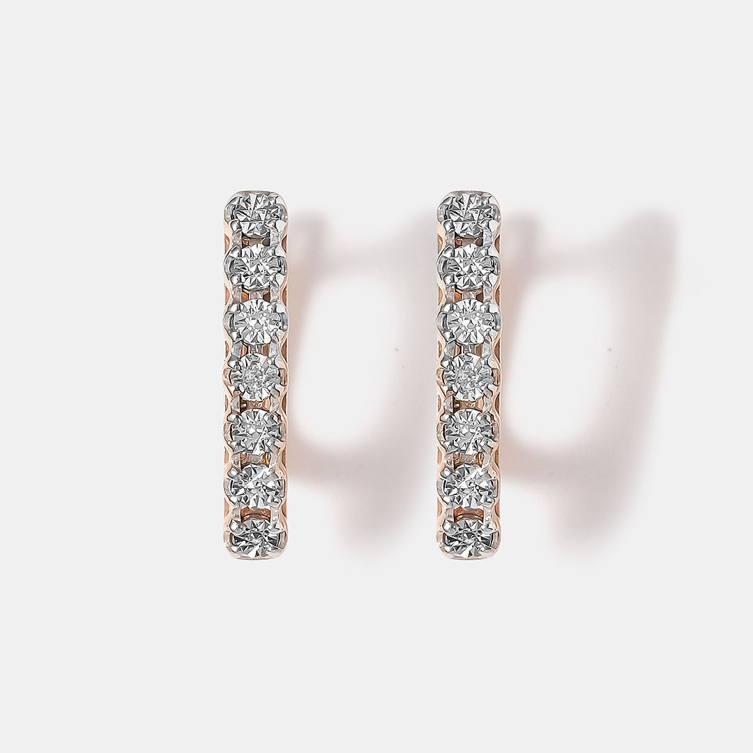 Серебряные серьги с бриллиантами