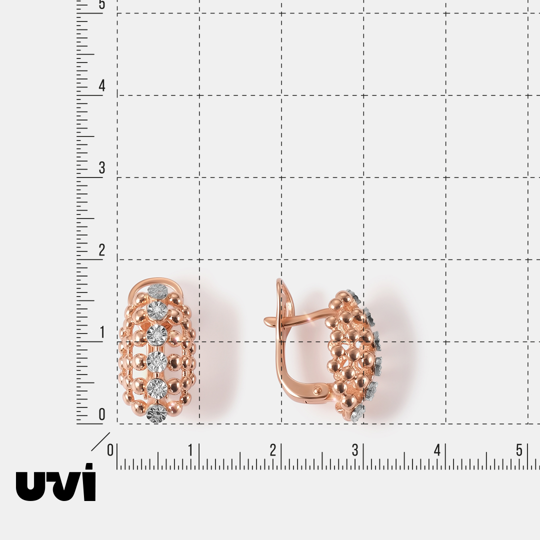 Серебряные серьги с бриллиантами