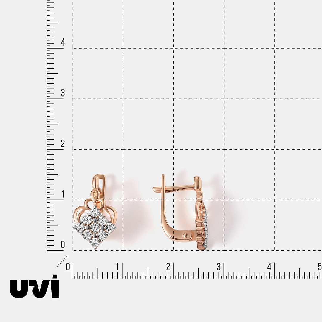 Серебряные серьги с бриллиантами