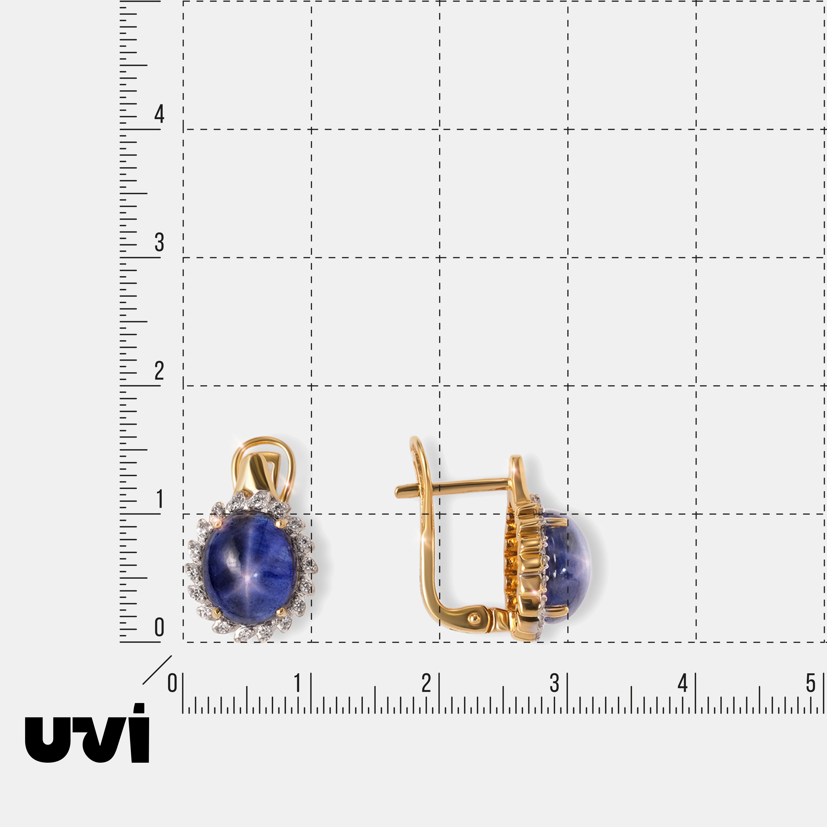 Серебряные серьги с сапфирами