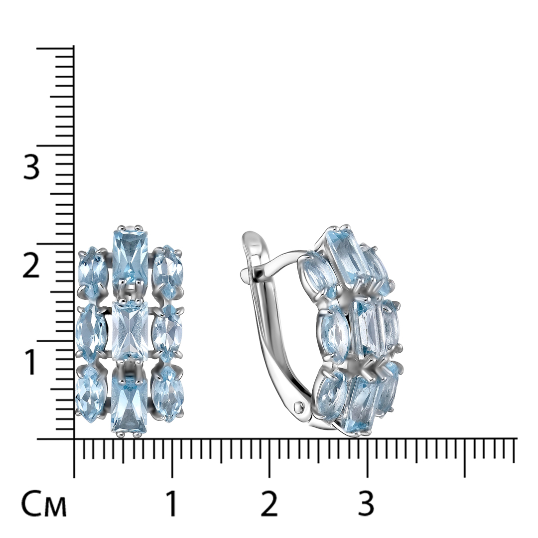 Серебряные серьги с топазами