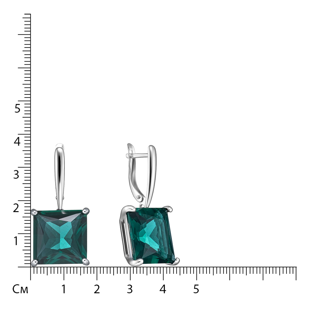 Серебряные серьги с празиолитами