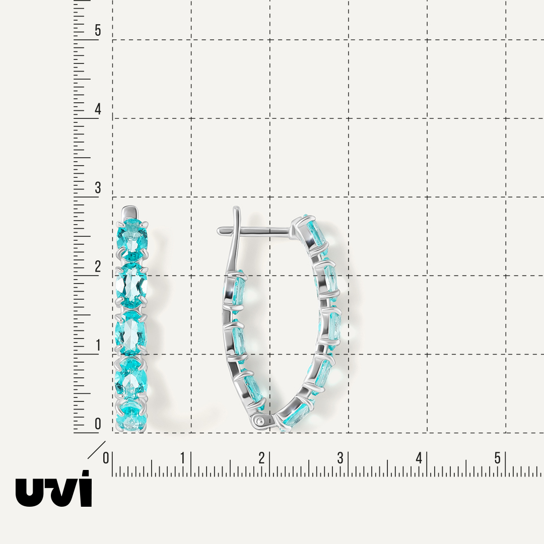 Серебряные серьги с топазами