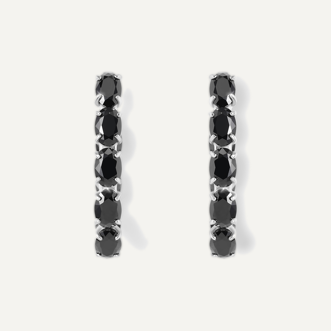 Серебряные серьги со шпинелью