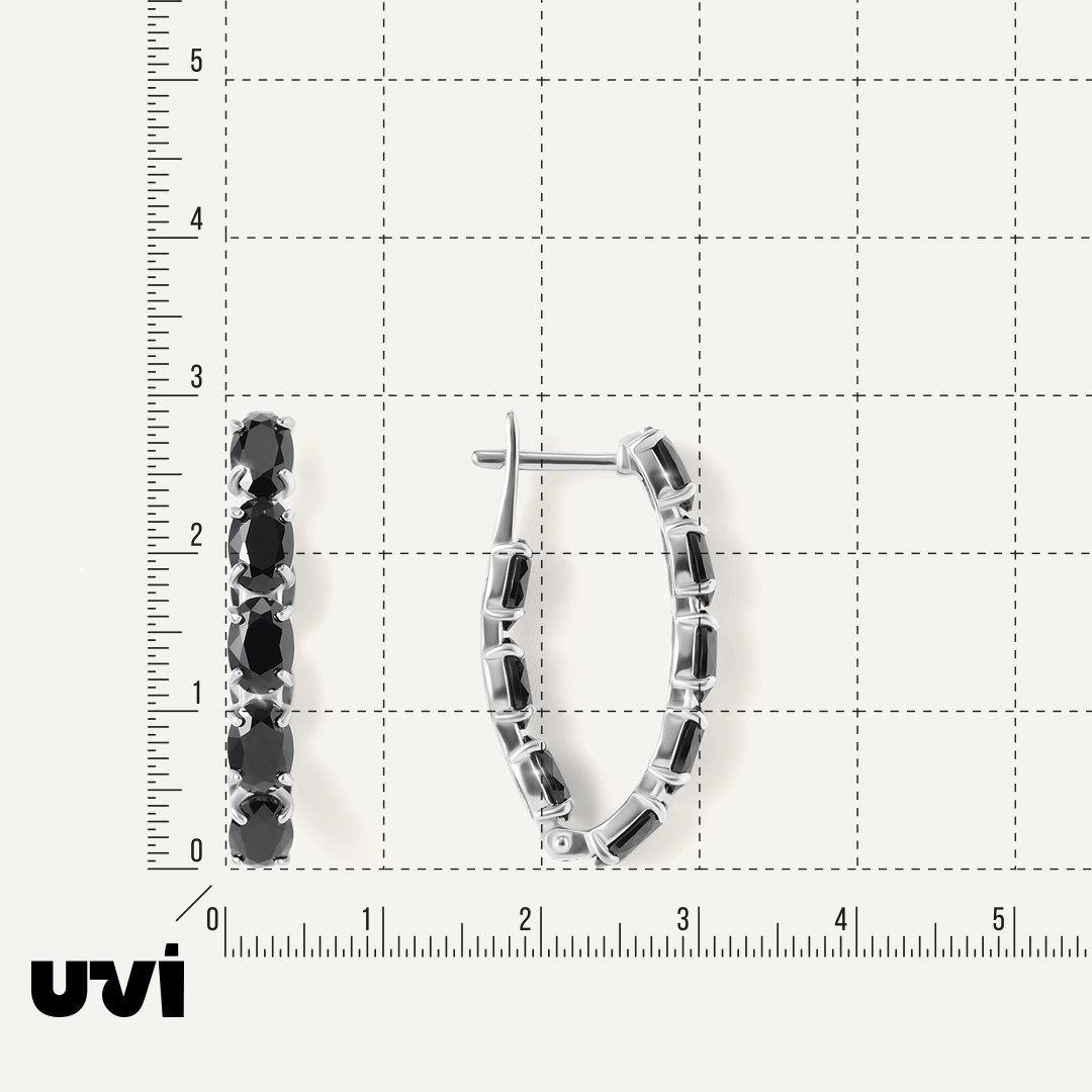 Серебряные серьги со шпинелью