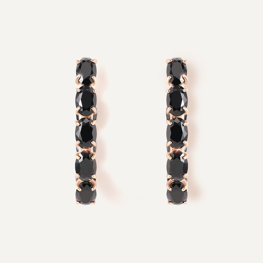 Серебряные серьги со шпинелью