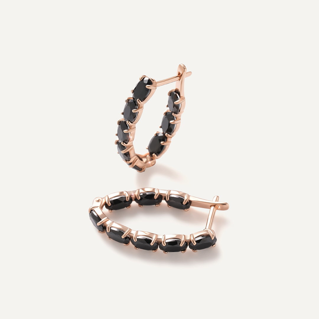 Серебряные серьги со шпинелью