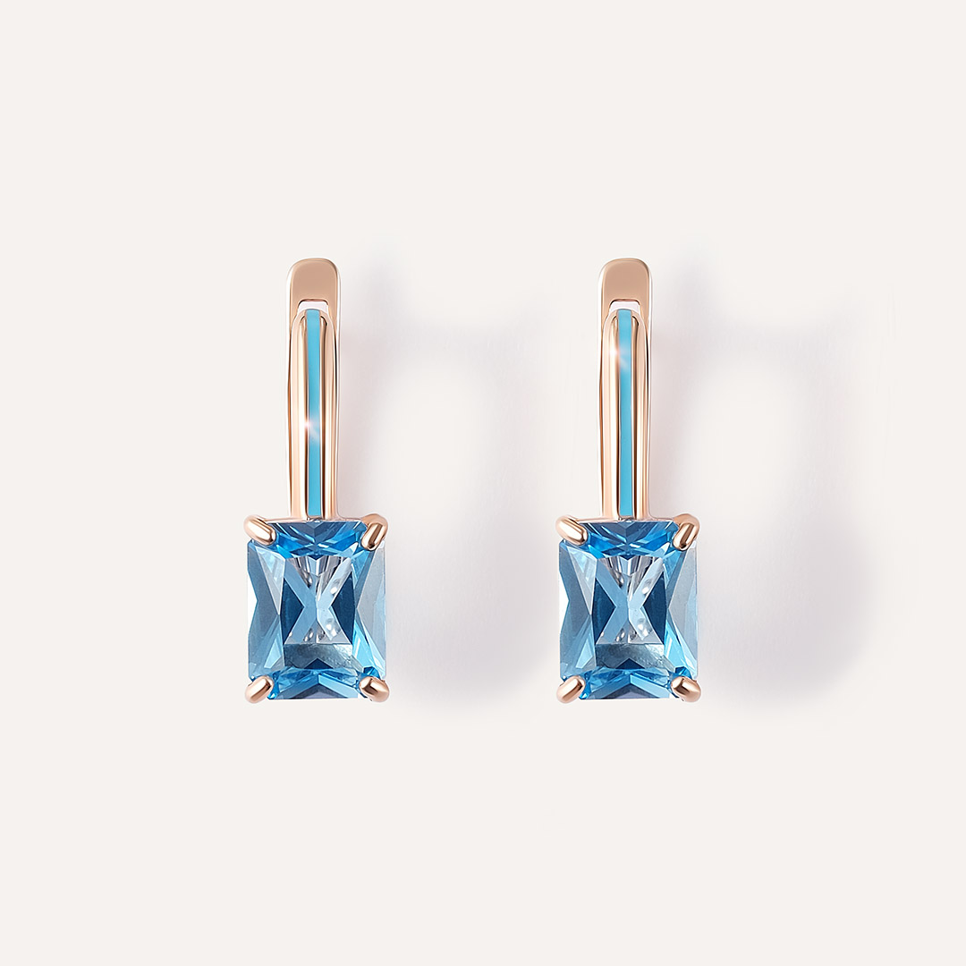 Серебряные серьги с топазами