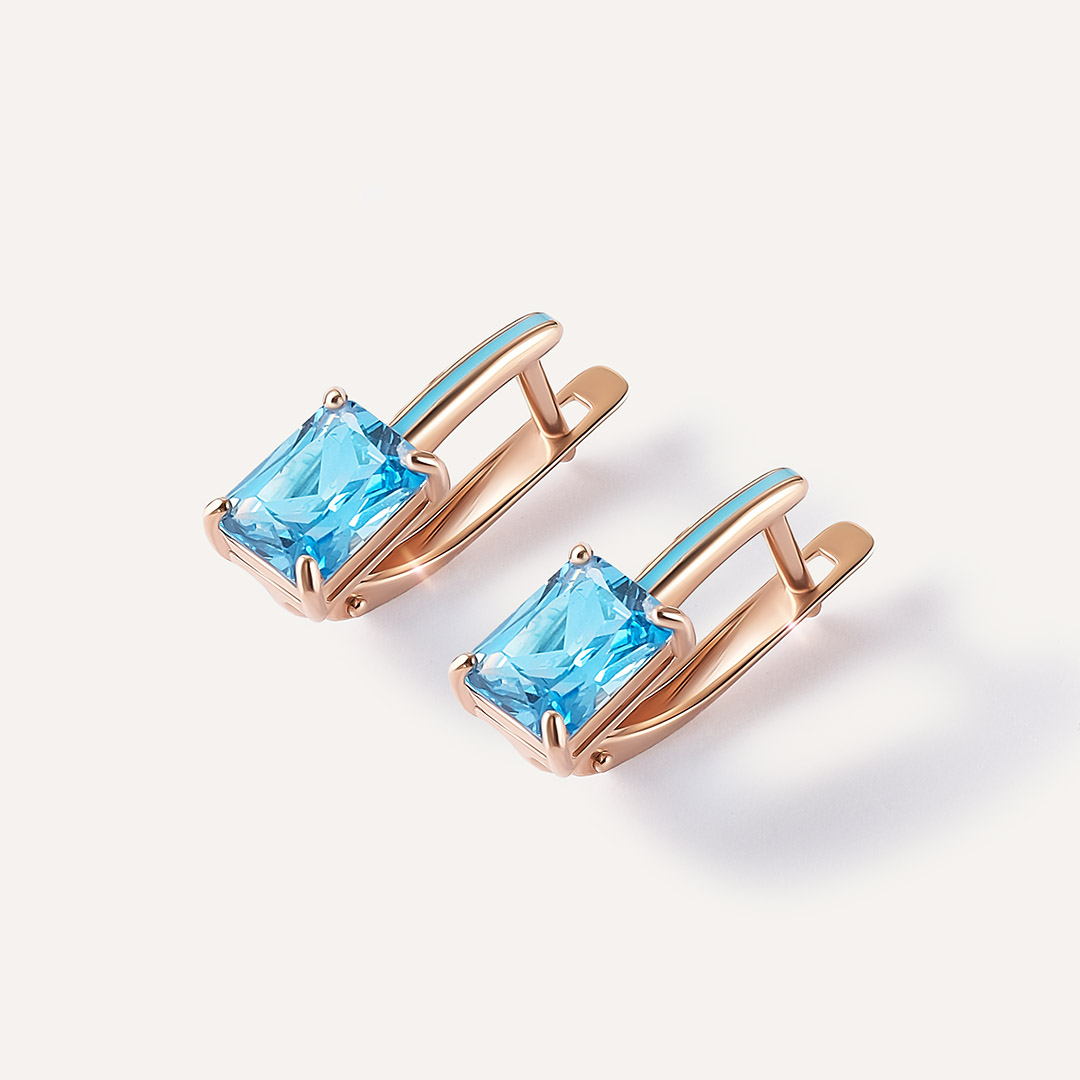 Серебряные серьги с топазами