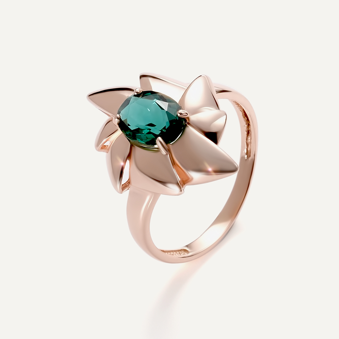 Серебряное кольцо с празиолитом