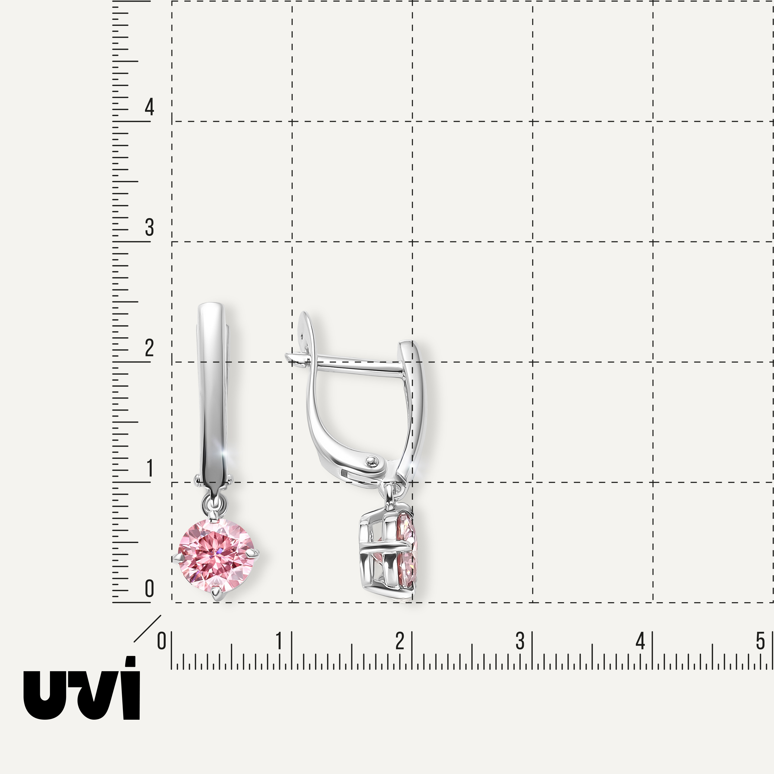 Серебряные серьги с розовыми муассанитами