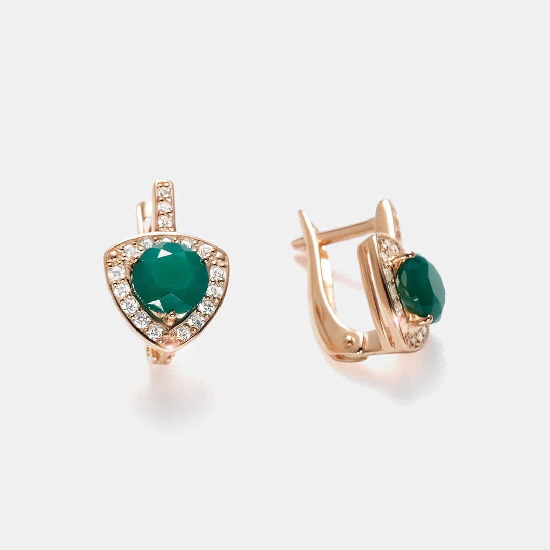 Серебряные серьги с агатами