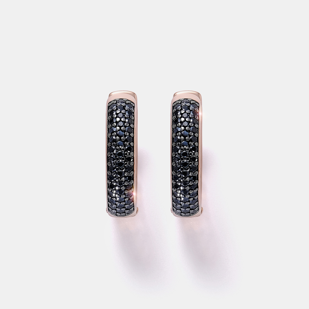 Серебряные серьги-конго со шпинелью