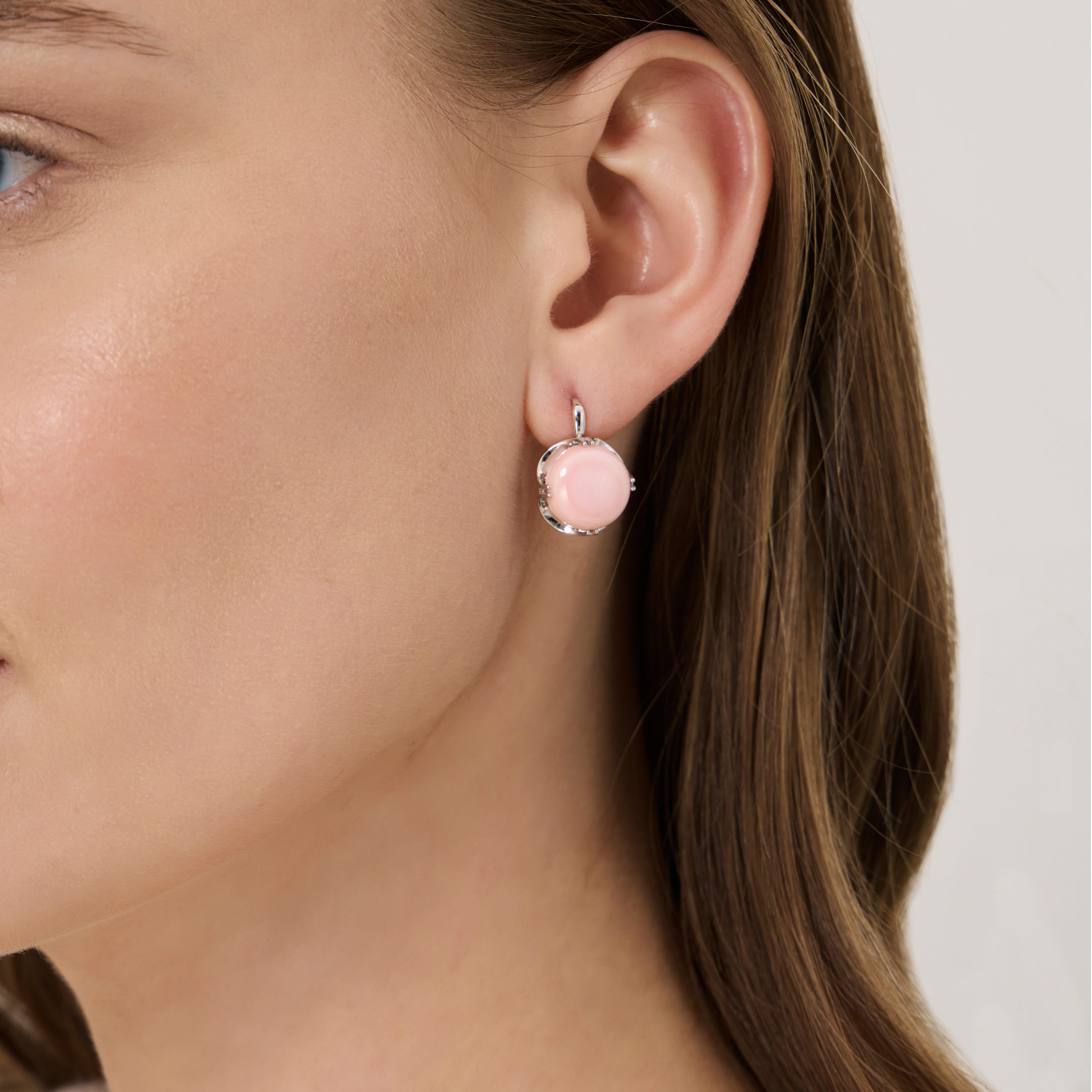 Серебряные серьги с кораллами