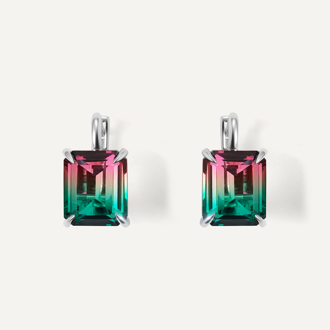 Серебряные серьги с кварцем