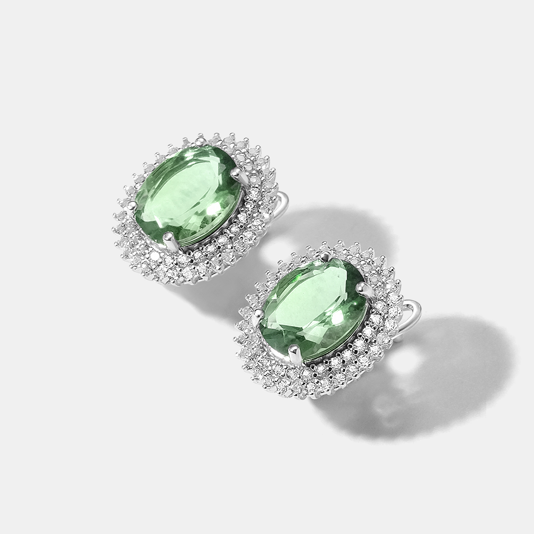 Серебряные серьги с агатами