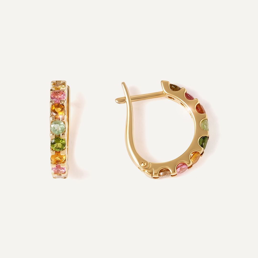 Серебряные серьги с турмалинами