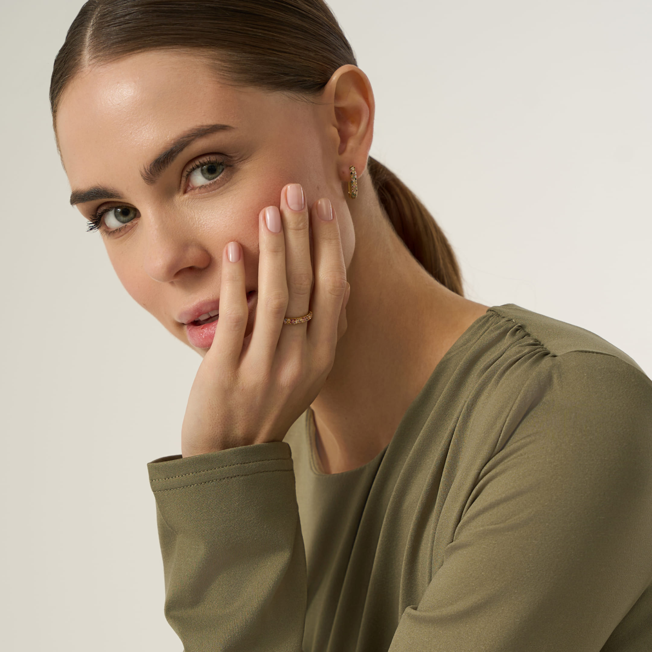 Серебряные серьги с турмалинами