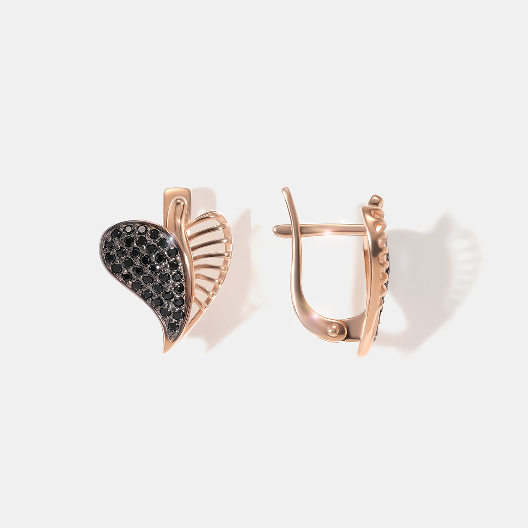 Серебряные серьги со шпинелью